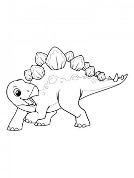 Раскраска Стегозавр 6 - Бесплатно распечатать