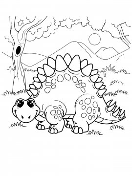 Раскраска Стегозавр 9 - Бесплатно распечатать