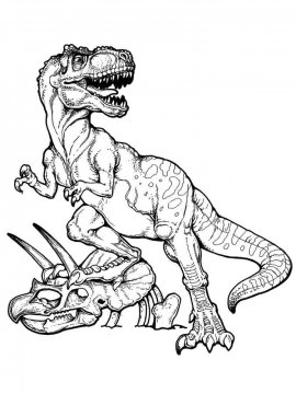 Раскраска Тарбозавр 1 - Бесплатно распечатать