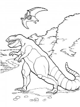 Раскраска Тарбозавр 12 - Бесплатно распечатать