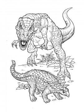 Раскраска Тарбозавр 16 - Бесплатно распечатать