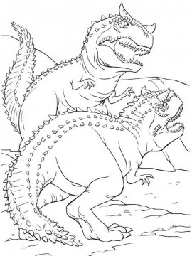 Раскраска Тарбозавр 17 - Бесплатно распечатать