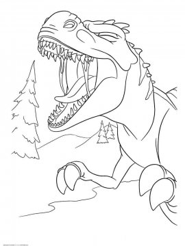 Раскраска Тарбозавр 3 - Бесплатно распечатать