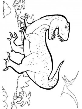 Раскраска Тарбозавр 8 - Бесплатно распечатать