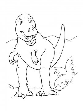 Раскраска Тираннозавр 14 - Бесплатно распечатать