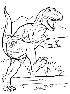 Раскраска Тираннозавр 2 - Бесплатно распечатать