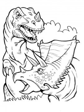 Раскраска Тираннозавр 20 - Бесплатно распечатать