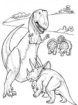 Раскраска Тираннозавр 26 - Бесплатно распечатать