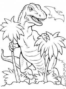 Раскраска Тираннозавр 31 - Бесплатно распечатать