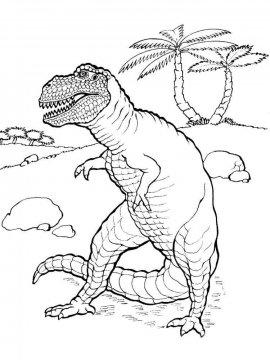 Раскраска Тираннозавр 36 - Бесплатно распечатать