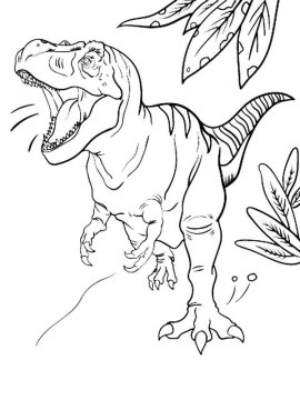 Раскраска Тираннозавр 37 - Бесплатно распечатать