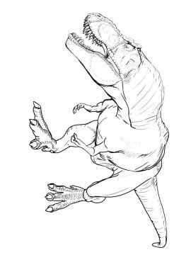 Раскраска Тираннозавр 38 - Бесплатно распечатать