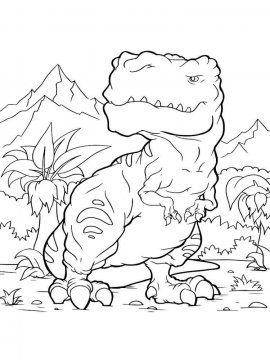 Раскраска Тираннозавр 41 - Бесплатно распечатать