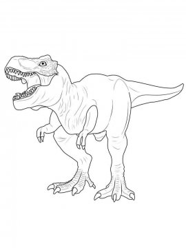 Раскраска Тираннозавр 42 - Бесплатно распечатать