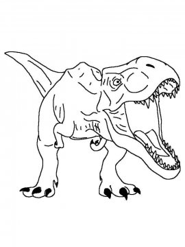 Раскраска Тираннозавр 6 - Бесплатно распечатать