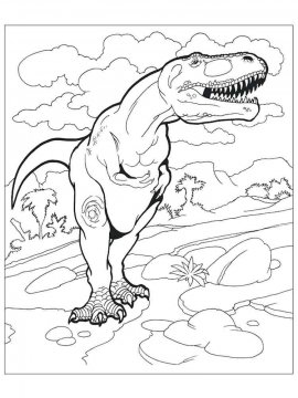 Раскраска Тираннозавр 8 - Бесплатно распечатать