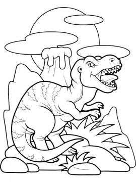 Раскраска Тираннозавр 9 - Бесплатно распечатать