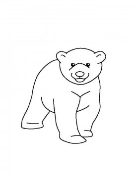 Раскраска Белый Медведь 19 - Бесплатно распечатать