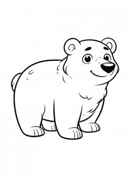 Раскраска Белый Медведь 21 - Бесплатно распечатать