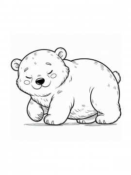 Раскраска Белый Медведь 24 - Бесплатно распечатать