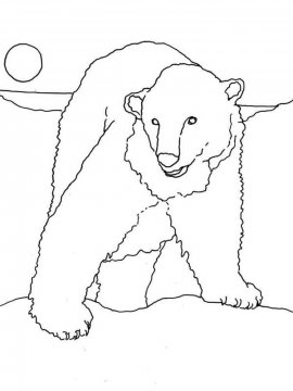 Раскраска Белый Медведь 3 - Бесплатно распечатать