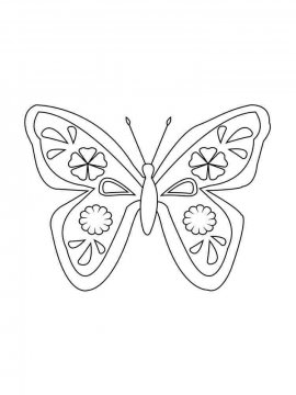 Раскраска Бабочка 12 - Бесплатно распечатать