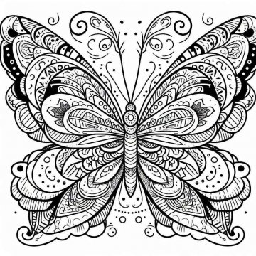 Раскраска Бабочка 34 - Бесплатно распечатать