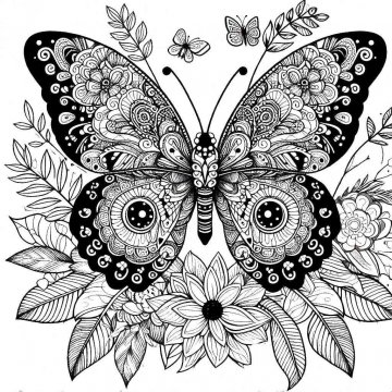 Раскраска Бабочка 39 - Бесплатно распечатать