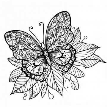 Раскраска Бабочка 32 - Бесплатно распечатать