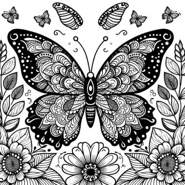 Раскраска Бабочка 42 - Бесплатно распечатать