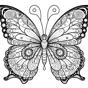Раскраска Бабочка 49 - Бесплатно распечатать