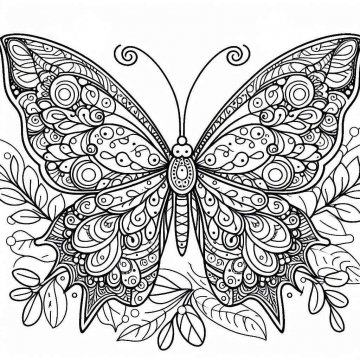 Раскраска Бабочка 59 - Бесплатно распечатать
