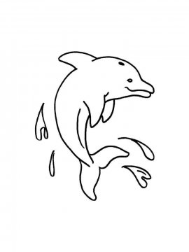 Раскраска Дельфин 16 - Бесплатно распечатать