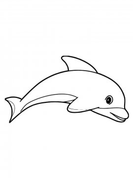 Раскраска Дельфин 17 - Бесплатно распечатать
