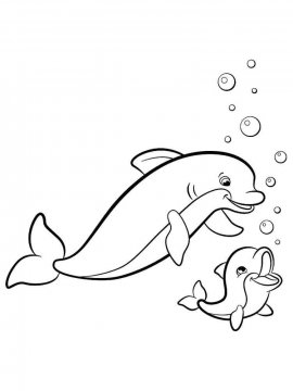 Раскраска Дельфин 19 - Бесплатно распечатать