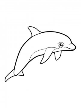 Раскраска Дельфин 21 - Бесплатно распечатать