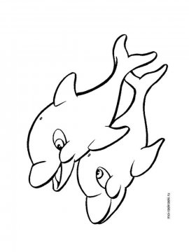 Раскраска Дельфин 40 - Бесплатно распечатать