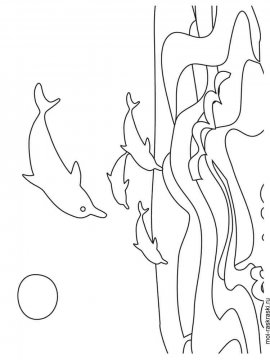 Раскраска Дельфин 33 - Бесплатно распечатать
