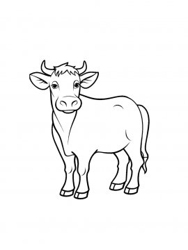 Раскраска Портрет коровы