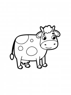 Раскраска Маленькая корова