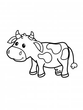 Раскраска Забавная корова