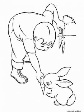Раскраска Кролик 15 - Бесплатно распечатать