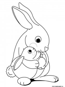 Раскраска Кролик 3 - Бесплатно распечатать
