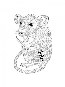 Раскраска Крыса 12 - Бесплатно распечатать