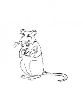 Раскраска Крыса 8 - Бесплатно распечатать