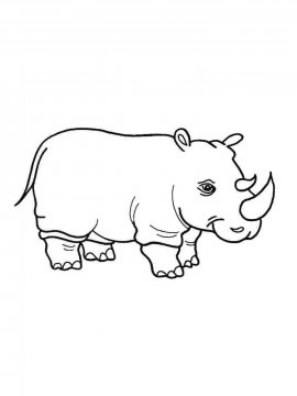 Раскраска Носорог 18 - Бесплатно распечатать