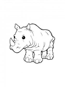 Раскраска Носорог 30 - Бесплатно распечатать