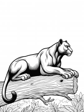Раскраска Пантера 12 - Бесплатно распечатать