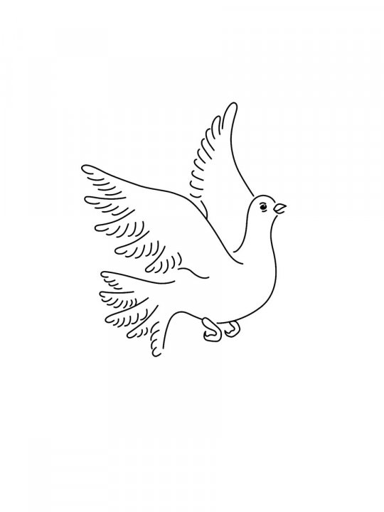 Рисунок журавля и голубя