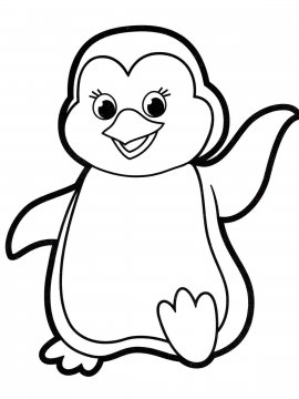 Раскраска Пингвин 19 - Бесплатно распечатать
